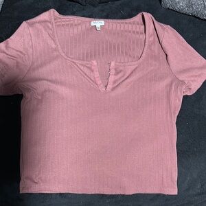 Out From Under Mauve Ribbed Top